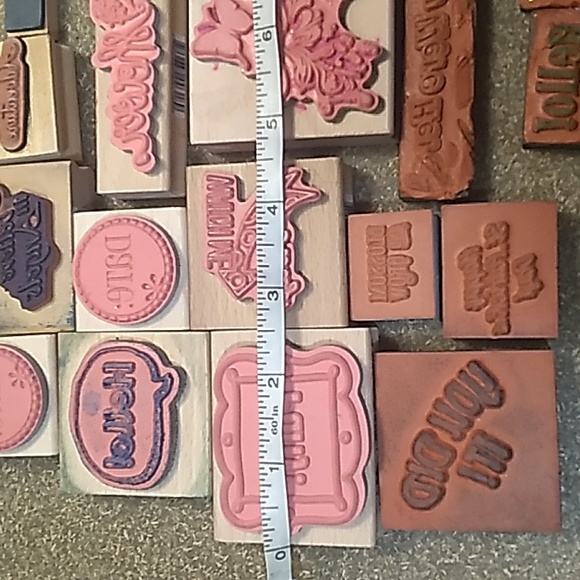 "WORDS"- Wood Block Rubber Stamps& Foam Back Rubber Stamps- (Some Vintage) - Picture 10 of 17